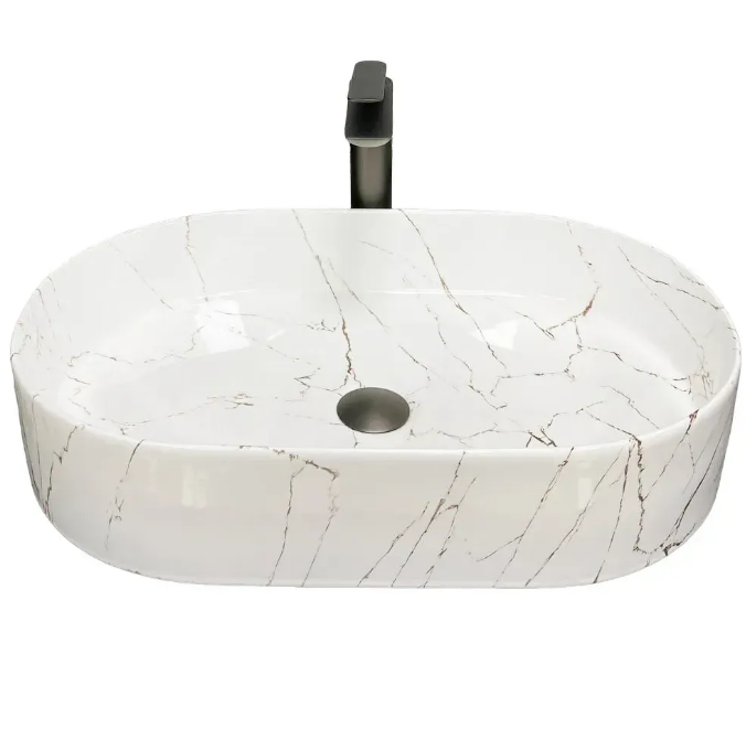 Раковина для ванної кімнати VBI VERONA 60 60x37 см кераміка мармо золотий глянсовий VBI-011324