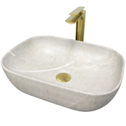 Раковина для ванної кімнати VBI RAVENNA 46x32,5 см кераміка сірий камінь матовий VBI-011216