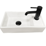 Раковина для ванної кімнати VBI LAGO R 42x22,5 см кераміка білий VBI-015610