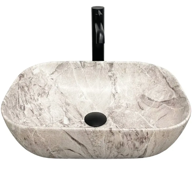 Раковина для ванной VBI RAVENNA 46x32,5 см керамика камень матовый VBI-011217