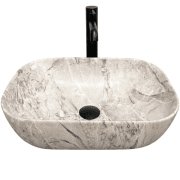 Раковина для ванної кімнати VBI RAVENNA 46x32,5 см кераміка камінь матовий VBI-011217