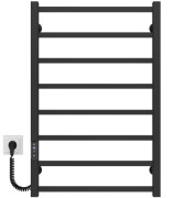 Электрический полотенцесушитель Deffi Forest П8 600х800 левое подключение JD04 черный A.FR.80.60.8.E.B.L.2