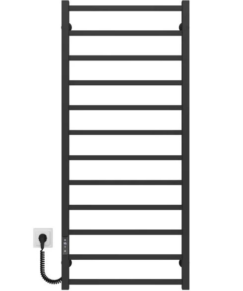 Електрична сушарка для рушників Deffi Forest П12 600х1200 ліве підключення JD04 чорний A.FR.120.60.12.E.B.L.2