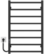 Электрический полотенцесушитель Deffi Forest П8 600х800 левое подключение JD04 черный A.FR.80.60.8.E.B.L.2