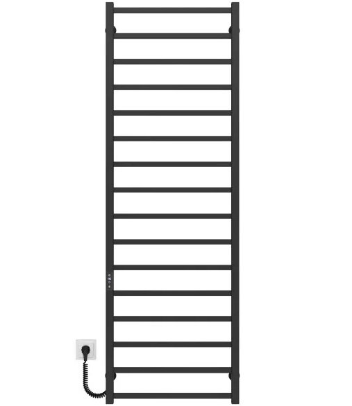 Электрический полотенцесушитель Deffi Forest П16 600х1600 левое подключение JD04 черный A.FR.160.60.16.E.B.L.2
