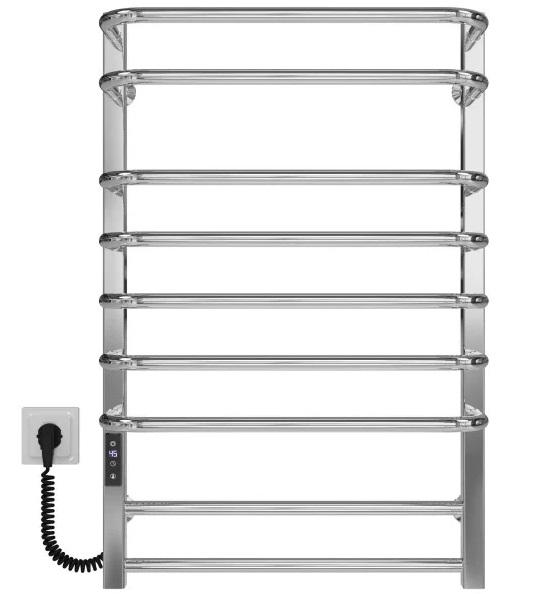 Электрический полотенцесушитель Deffi Lux П9 400х800 левое подключение JD04 хром A.LU.80.40.9.E.C.L.2