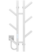 Электрический полотенцесушитель Deffi Sakura П6 100х800 E левое подключение WD04 белый A.SR.80.10.6.E.W.L.4