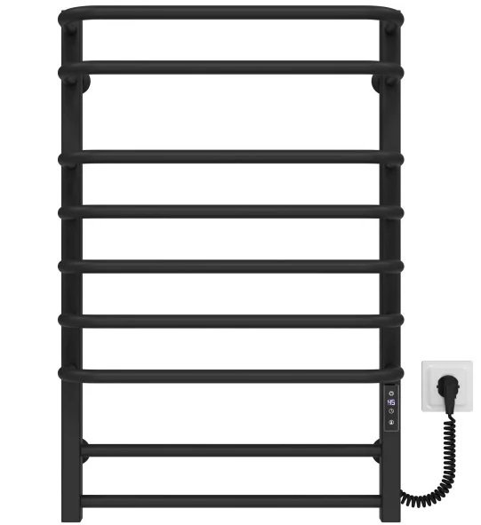 Электрический полотенцесушитель Deffi Lux П9 400х800 правое подключение JD04 черный A.LU.80.40.9.E.B.R.2