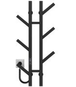 Электрический полотенцесушитель Deffi Sakura П6 100х800 E левое подключение JD04 черный A.SR.80.10.6.E.B.L.2