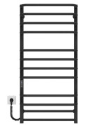 Электрический полотенцесушитель Deffi Lux П12 400х1100 левое подключение JD04 черный A.LU.110.40.12.E.B.L.2