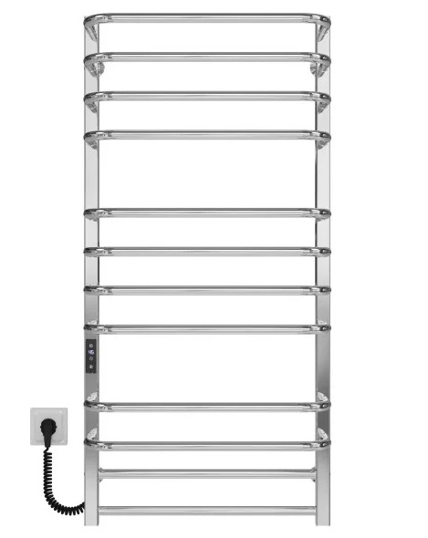 Электрический полотенцесушитель Deffi Lux П12 400х1100 левое подключение JD04 хром A.LU.110.40.12.E.C.L.2