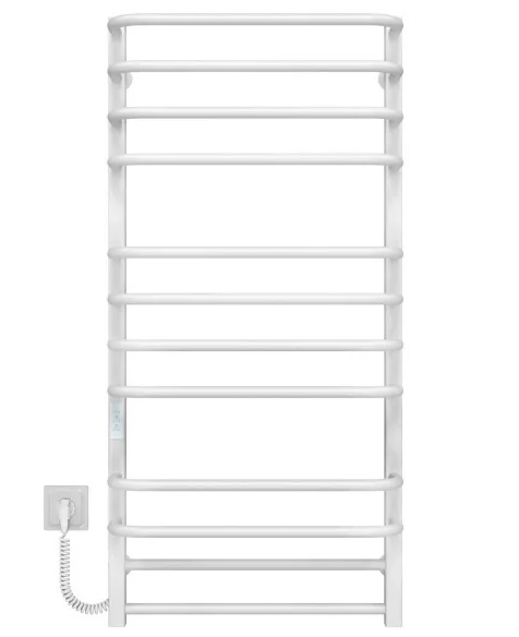 Электрический полотенцесушитель Deffi Lux П12 400х1100 левое подключение WD04 белый A.LU.110.40.12.E.W.L.4