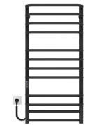 Електрична сушарка для рушників Deffi Lux П12 500х1100 ліве підключення JD04 чорний A.LU.110.50.12.E.B.L.2