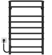 Електрична сушарка для рушників Deffi Lux П9 600х800 ліве підключення JD04 чорний A.LU.80.60.9.E.B.L.2