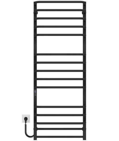 Электрический полотенцесушитель Deffi Lux П15 500х1400 левое подключение JD04 черный A.LU.140.50.15.E.B.L.2