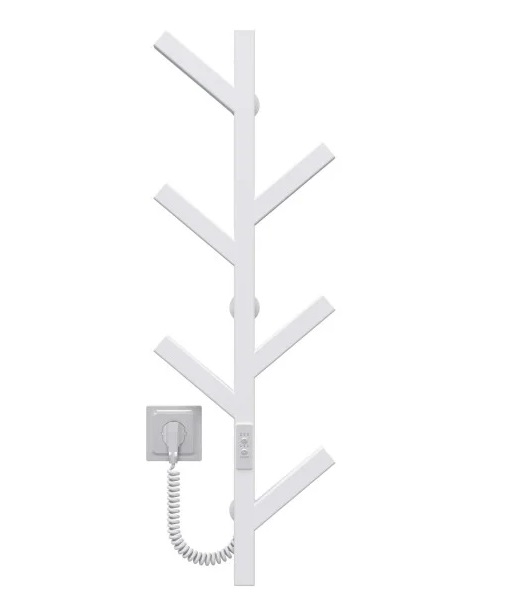 Електрична сушарка для рушників Deffi Kir П6 800 ліве підключення WD04 білий A.KR.80.6.E.W.U.4