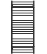 Полотенцесушитель водяной Deffi Sigma П21 500х1200 боковое левое подключение черный A.SI.120.50.21.B.B