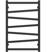 Полотенцесушитель водяной Deffi Alpha П7 500х800 нижнее подключение черный A.AL.80.50.7.B.A