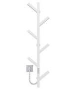 Электрический полотенцесушитель Deffi Kir П6 1000 левое подключение WD04 белый A.KR.100.6.E.W.U.4