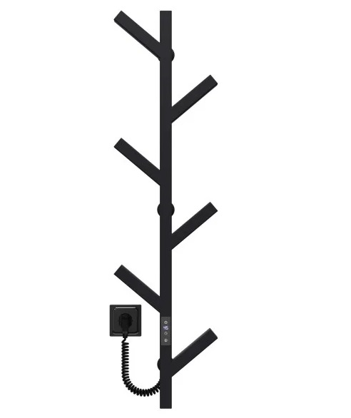 Электрический полотенцесушитель Deffi Kir П6 1000 JD04 нержавеющая сталь черный A.KR.100.6.E.B.U.2