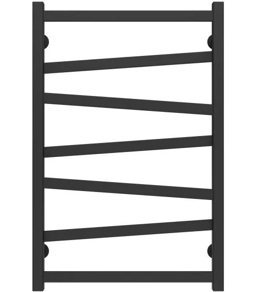 Полотенцесушитель водяной Deffi Alpha П7 500х800 боковое правое подключение черный A.AL.80.50.7.B.C