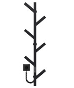 Электрический полотенцесушитель Deffi Kir П6 1000 JD04 нержавеющая сталь черный A.KR.100.6.E.B.U.2