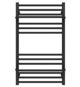 Полотенцесушитель водяной Deffi Sigma П14 500х900 боковое правое подключение черный A.SI.90.50.14.B.C