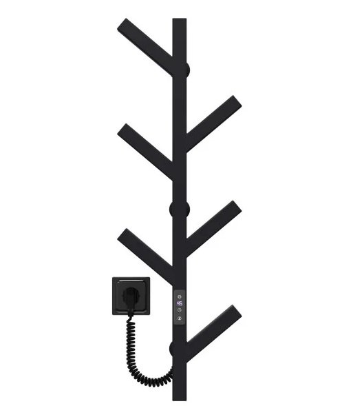 Электрический полотенцесушитель Deffi Kir П6 800 нержавеющая сталь JD04 черный A.KR.80.6.E.B.U.2