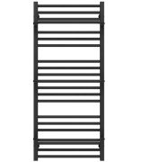 Полотенцесушитель водяной Deffi Sigma П21 500х1200 боковое левое подключение черный A.SI.120.50.21.B.B