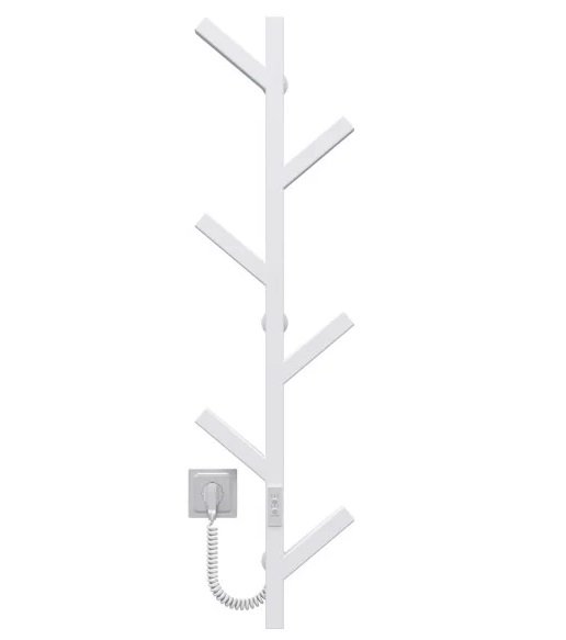 Электрический полотенцесушитель Deffi Kir П6 1000 левое подключение WD04 белый A.KR.100.6.E.W.U.4