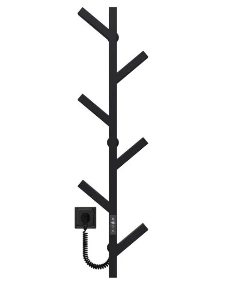 Електрична сушарка для рушників Deffi Kir П6 1000 JD04 нержавіюча сталь чорний A.KR.100.6.E.B.U.2