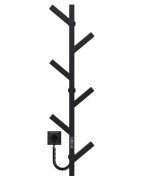 Электрический полотенцесушитель Deffi Kir П6 1000 JD04 нержавеющая сталь черный A.KR.100.6.E.B.U.2