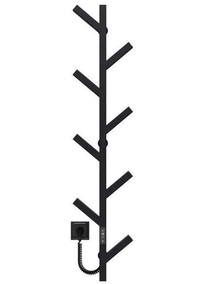 Електрична сушарка для рушників Deffi Kir П8 1200 JD04 нержавіюча сталь чорна A.KR.120.8.E.B.U.2