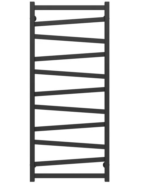 Полотенцесушитель водяной Deffi Alpha П11 500х1200 боковое правое подключение черный A.AL.120.50.11.B.C