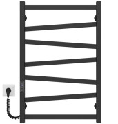 Электрический полотенцесушитель Deffi Alpha П7 500х800 левое подключение JD04 черный A.AL.80.50.7.E.B.L.2