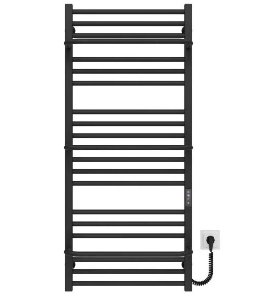 Электрический полотенцесушитель Deffi Sigma П21 500х1200 правое подключение JD04 черный A.SI.120.50.21.E.B.R.2