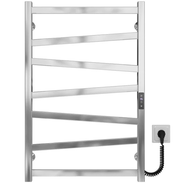 Электрический полотенцесушитель Deffi Alpha П7 500х800 правое подключение JD04 хром A.AL.80.50.7.E.C.R.2