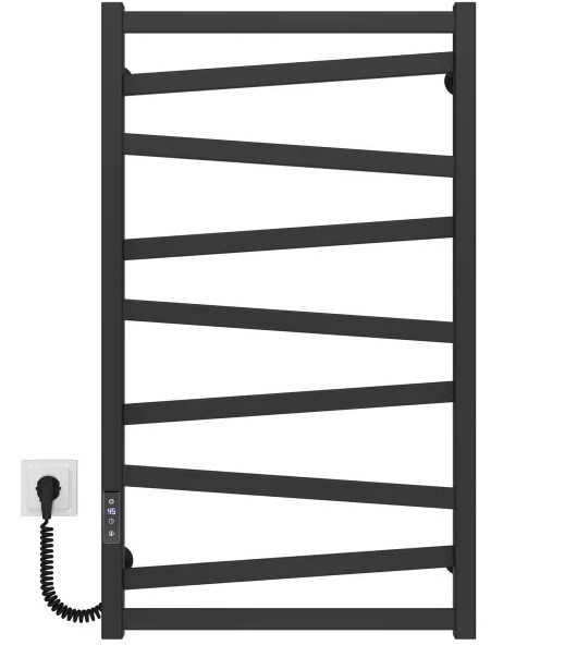 Електрична сушарка для рушників Deffi Alpha П9 500х900 ліве підключення JD04 чорний A.AL.90.50.9.E.B.L.2