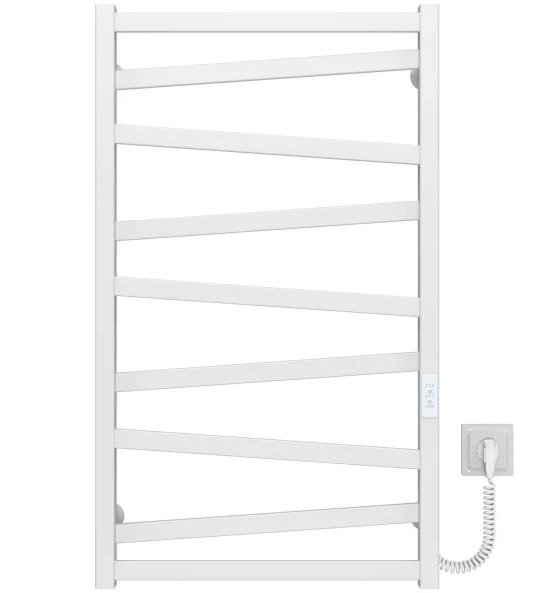 Электрический полотенцесушитель Deffi Alpha П9 500х900 правое подключение WD04 белый A.AL.90.50.9.E.W.R.4