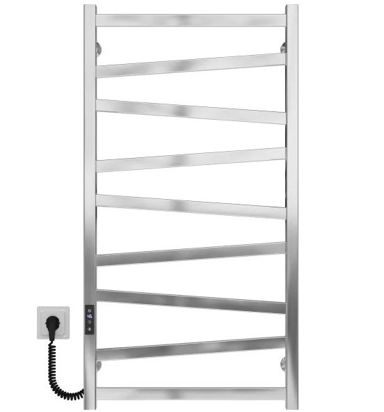 Электрический полотенцесушитель Deffi Alpha П9 500х1000 левое подключение JD04 хром A.AL.100.50.9.E.C.L.2