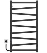 Електрична сушарка для рушників Deffi Alpha П9 500х1000 ліве підключення JD04 чорний A.AL.100.50.9.E.B.L.2