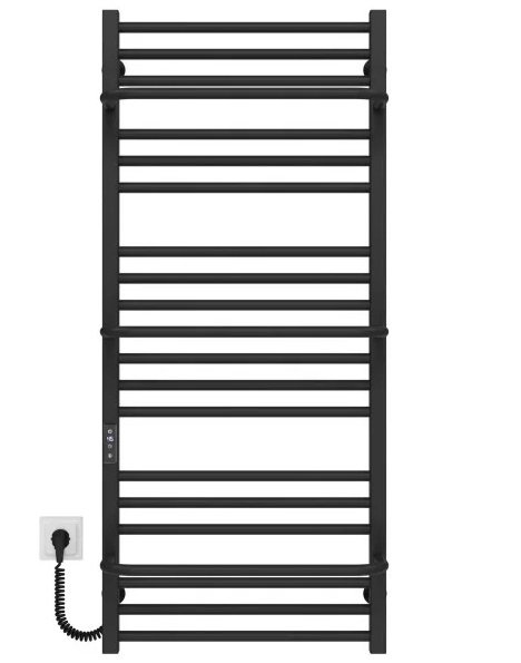 Электрический полотенцесушитель Deffi Sigma П21 500х1200 левое подключение JD04 черный A.SI.120.50.21.E.B.L.2
