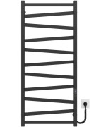 Електрична сушарка для рушників Deffi Alpha П11 500х1200 праве підключення JD04 чорний A.AL.120.50.11.E.B.R.2