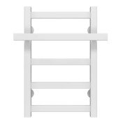 Полотенцесушитель водяной Deffi Nicolе П5 300х500 боковое левое подключение белый A.NI.50.30.5.W.B