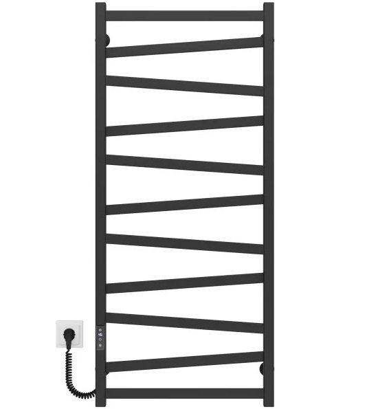 Электрический полотенцесушитель Deffi Alpha П11 500х1200 левое подключение JD04 черный A.AL.120.50.11.E.B.L.2