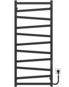 Електрична сушарка для рушників Deffi Alpha П11 500х1200 праве підключення JD04 чорний A.AL.120.50.11.E.B.R.2