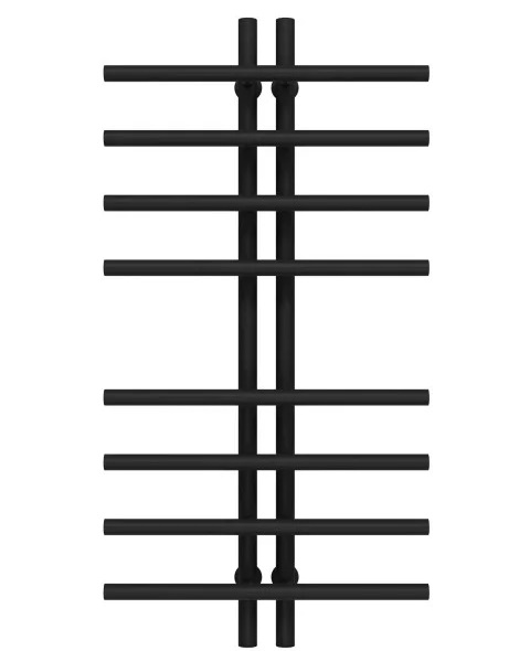 Полотенцесушитель водяной Deffi Gray П8 60х1000 нижнее подключение черный A.GY.100.6.8.B.A