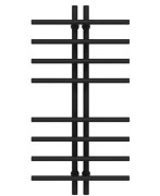 Сушка для рушників водяна Deffi Gray П8 60х1000 нижнє підключення чорний A.GY.100.6.8.B.A