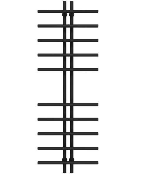 Сушка для рушників водяна Deffi Gray П10 60х1450 нижнє підключення чорний A.GY.145.6.10.B.A