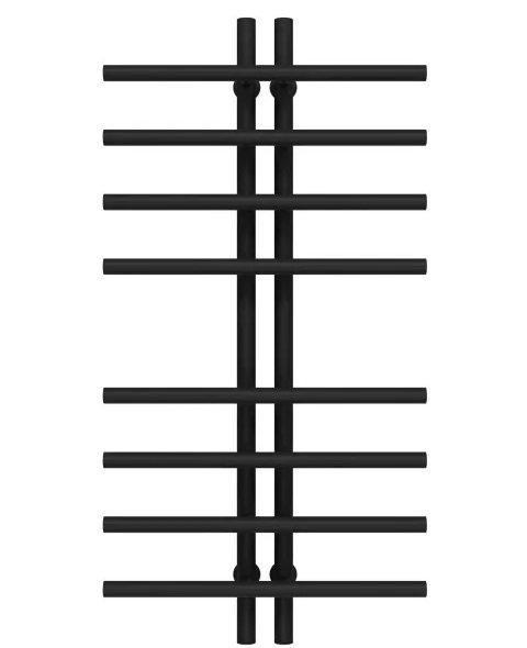 Полотенцесушитель водяной Deffi Gray П8 60х1000 нижнее подключение черный A.GY.100.6.8.B.A